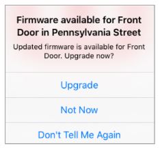 Schlage Sense firmware update available | Schlage