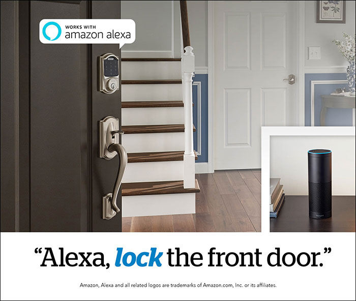 Connected device - Touchscreen lock - Schlage Connect - Amazon Alexa