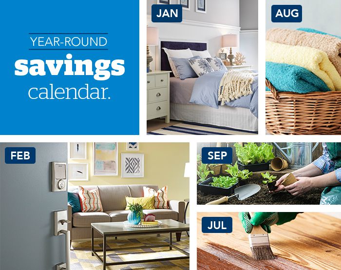Home goods savings calendar - Schlage