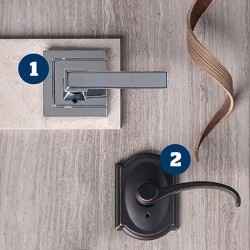 Leverage your look with Schlage's most stylish levers.