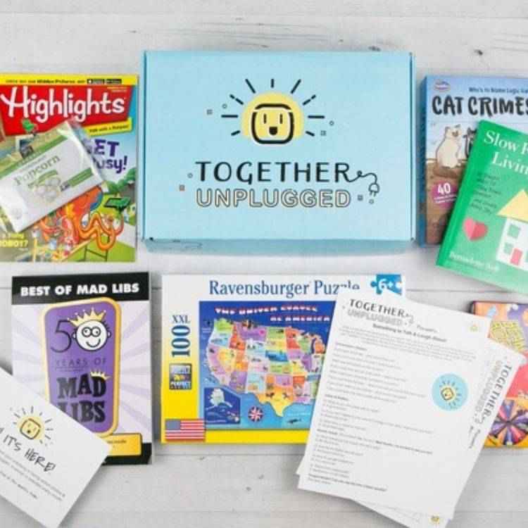 Together Unplugged family game and craft night box.