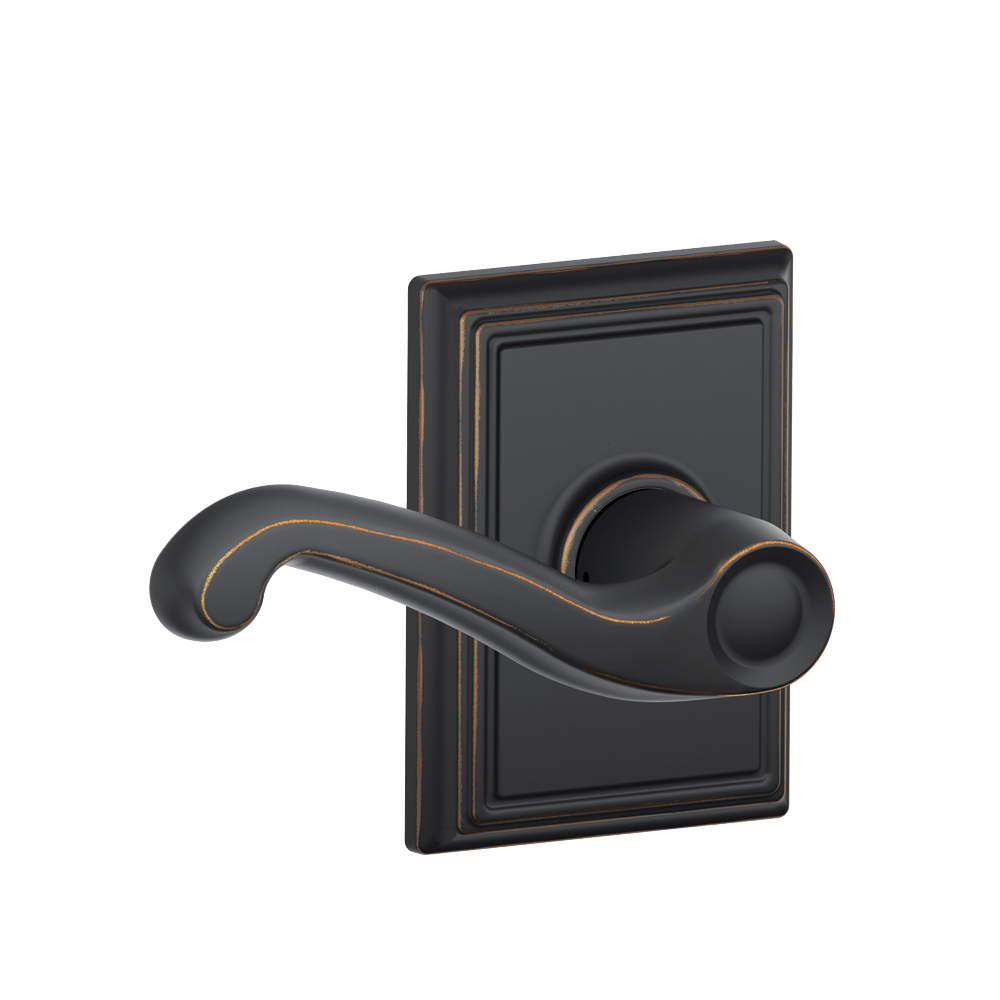 Flair lever with Addison trim in Aged Bronze finish