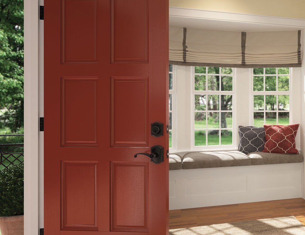 front door levers that unlock with a key