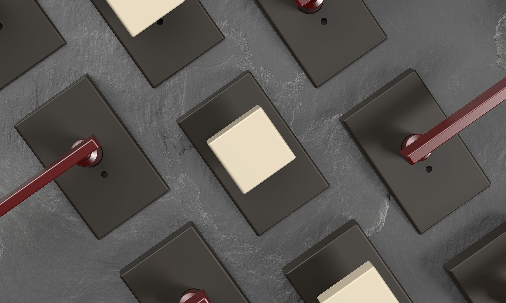 Unique door knobs and door levers.