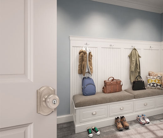 door knobs that you unlock with a key