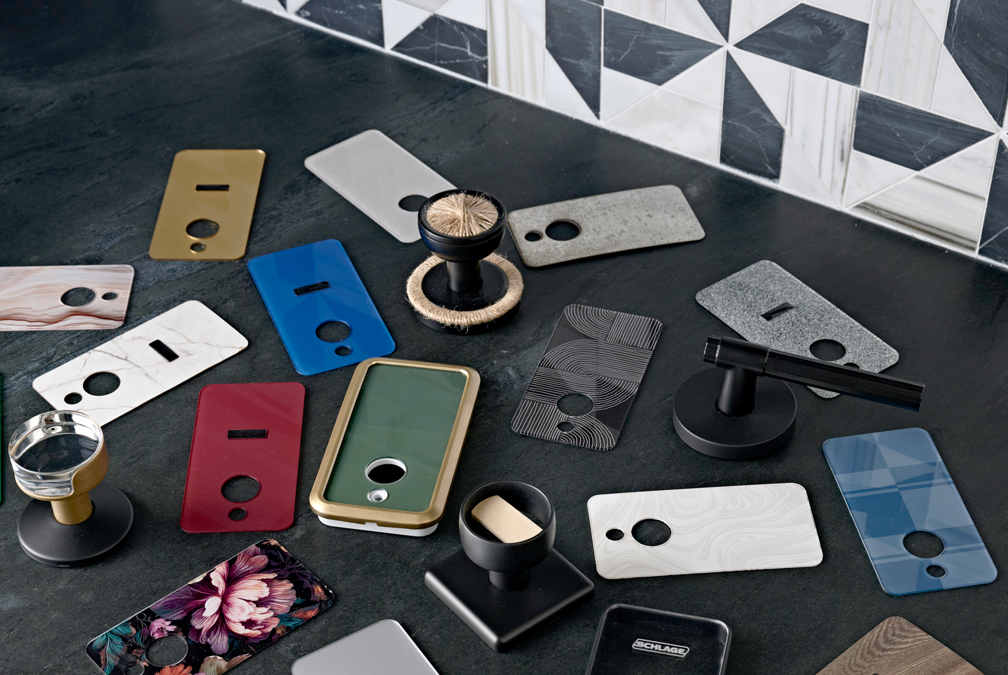 Collection of Pin & Tumbler knob and lever inserts.