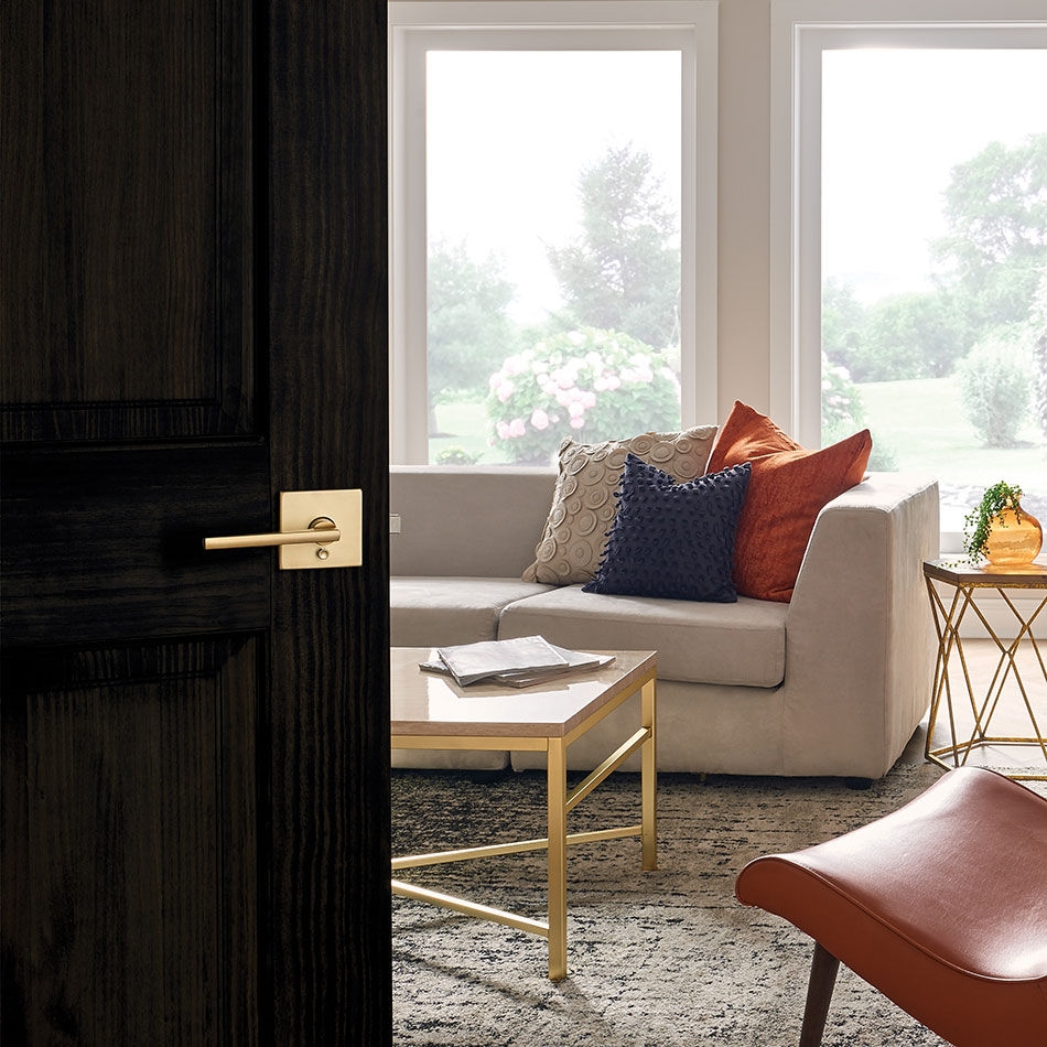 door lever that can be locked for privacy