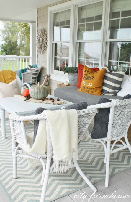 Thanksgiving - Rustic fall porch - Schlage