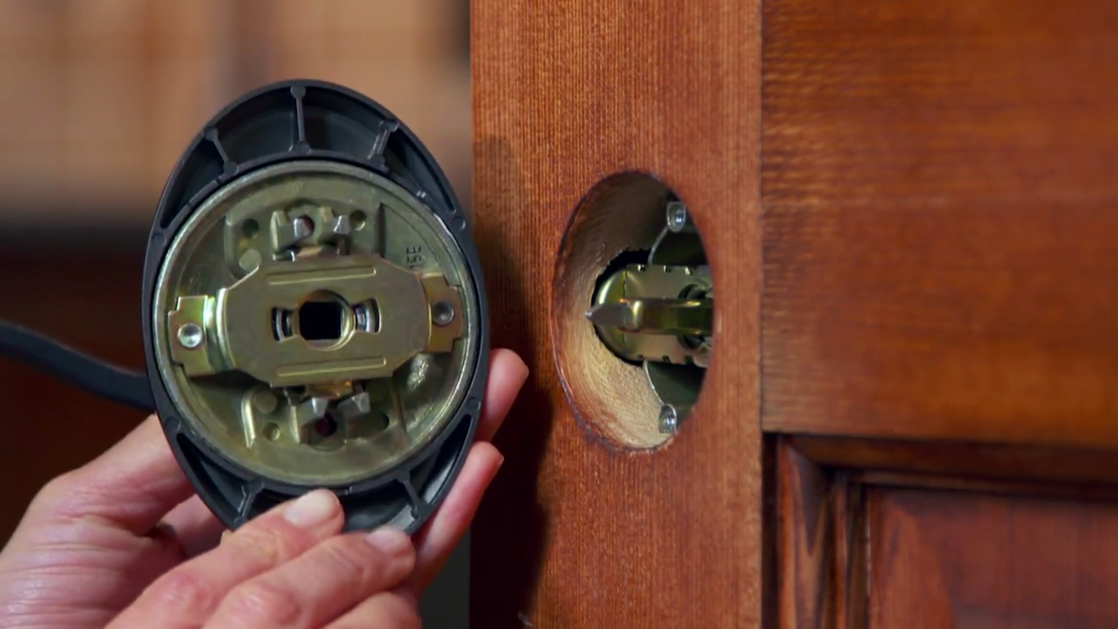 Door knob installation