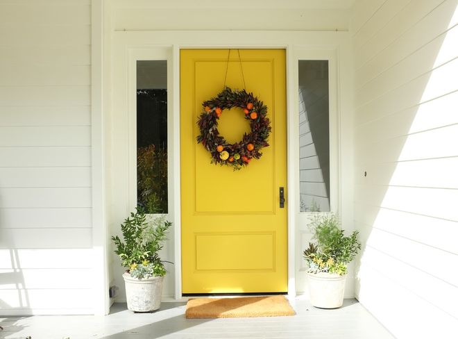 Fall wreath - Door decor - Citrus wreath - Schlage