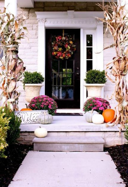 Fall color palette - Front porch decor -
 Schlage