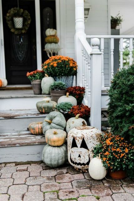 Fall color palette - Front porch decor -
 Schlage