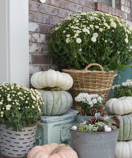 Sage fall decor - Front porch -
 Schlage