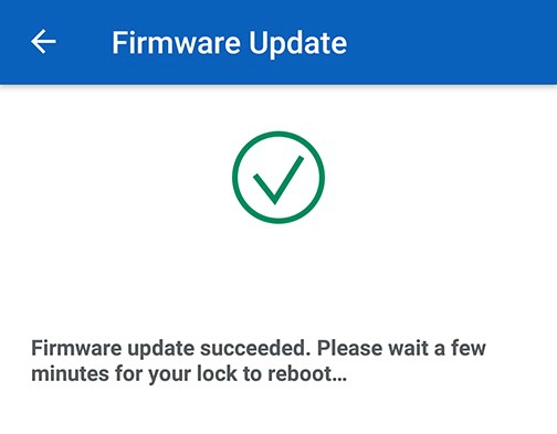 Schlage Sense - Firmware update