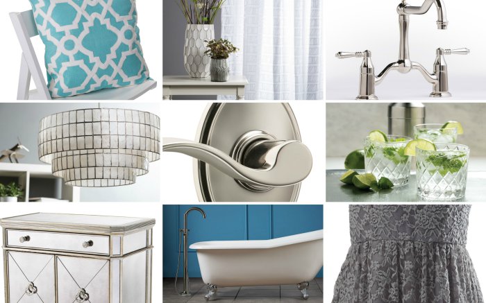 Mood board - Glam style - Polished Nickel - Schlage