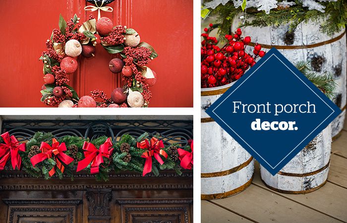 Holiday curb appeal - Front door decor - Schlage