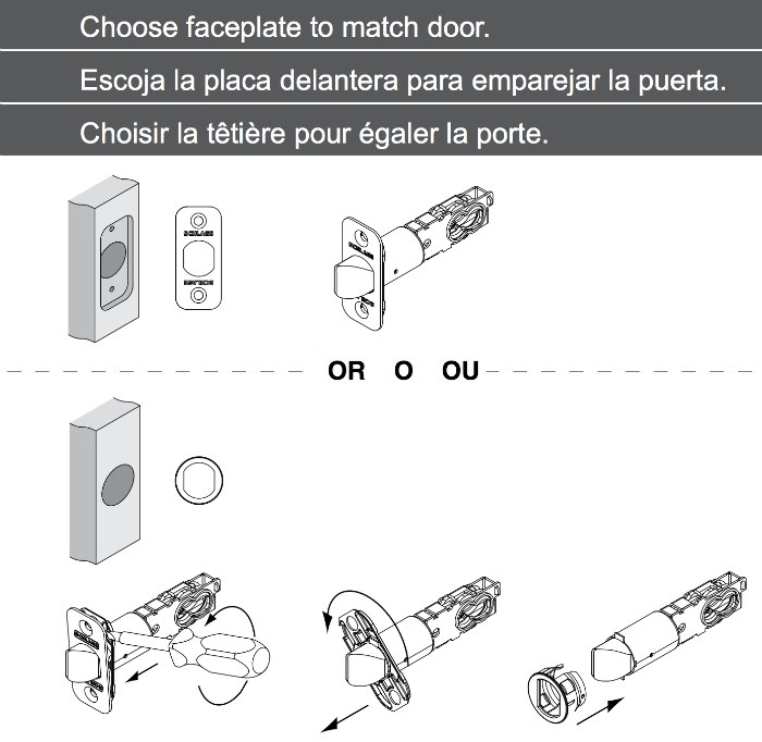 schlage door latch assembly diagram