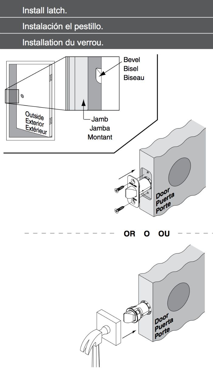 schlage door knob parts diagram