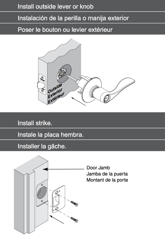 schlage door handle parts