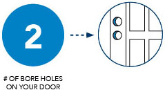 Door hardware - 2 Bore Holes - Schlage