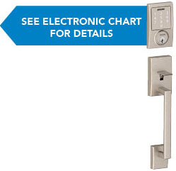 3 bore holes - Electronic deadbolt - Handleset - Schlage