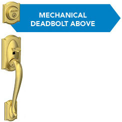 3 bore holes - Mechanical deadbolt - Schlage