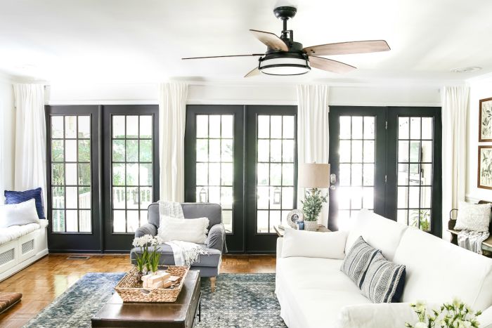 Black french doors - Paint hack - Makeover