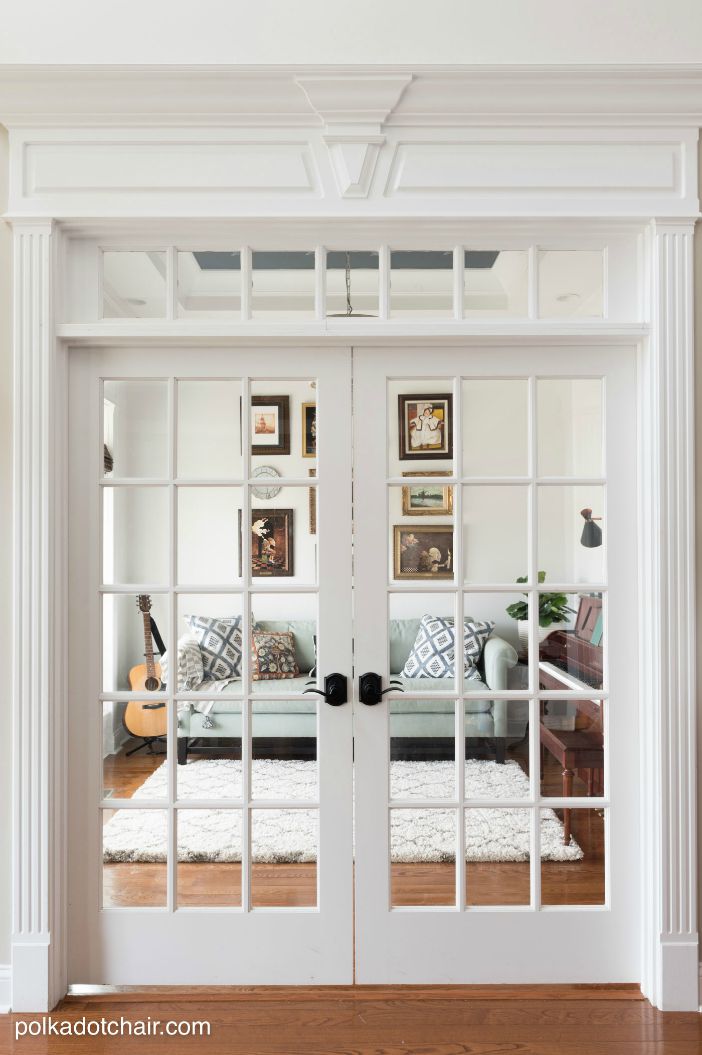 French doors - Accent lever with Camelot trim - Schlage