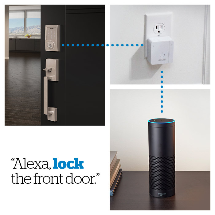 Schlage Sense Smart Deadbolt works with Amazon Alexa.