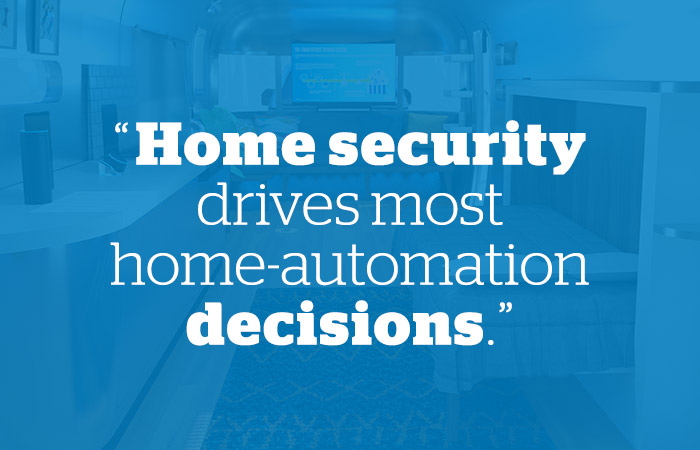 Home security drives most home automation decisions. - Schlage
