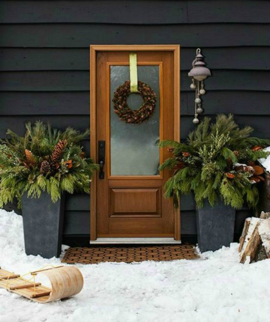 Wreath wreaths custom front door design holiday country home