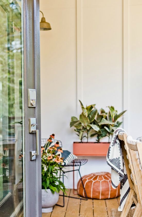 Back porch makeover - Schlage Sense Smart Deadbolt - Paper & Stitch