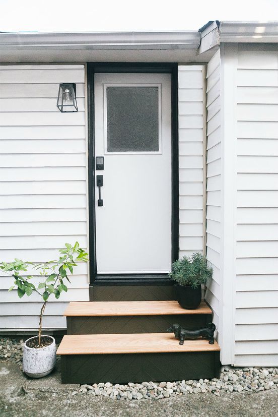 Back Door Makeover - Schlage Sense Smart Deadbolt - Jojotastic