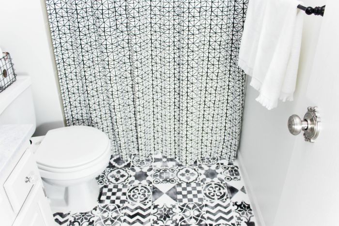 Eclectic Bathroom Makeover - Refashionably Late - Schlage