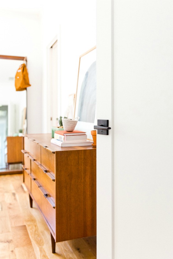 Minimal Bedroom Makeover - Matte black door locks - Paper & Stitch - Schlage