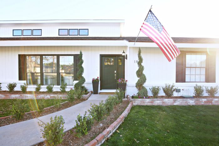 Modern Ranch - Front Door Makeover - Classy Clutter - Schlage