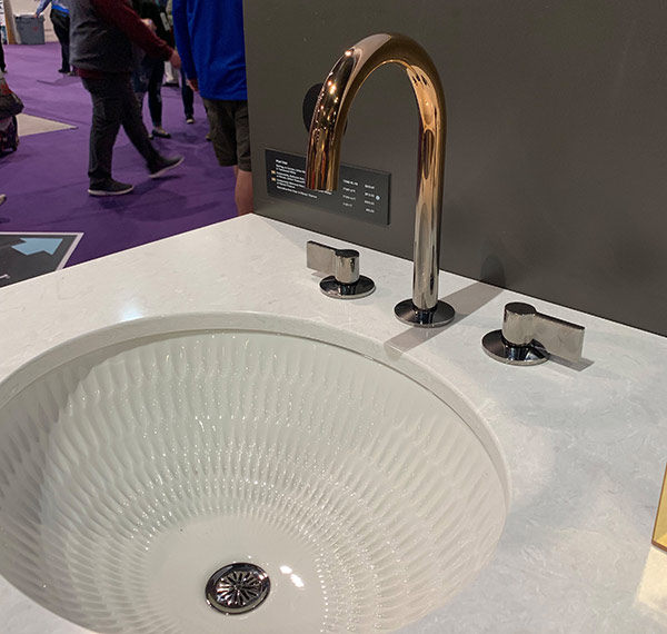 Kohler's ombre metal faucet at IBS 2019.