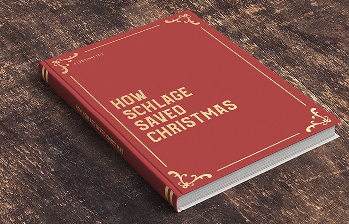 Red book titled How Schlage Saved Christmas