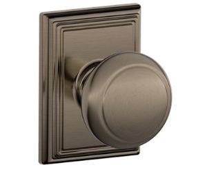 Andover knob with Addison trim in Antique Pewter