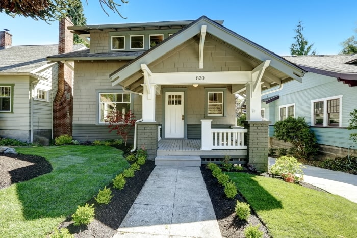 Exterior of Craftsman style home.