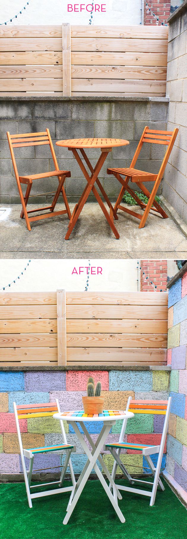 DIY painted bistro set.