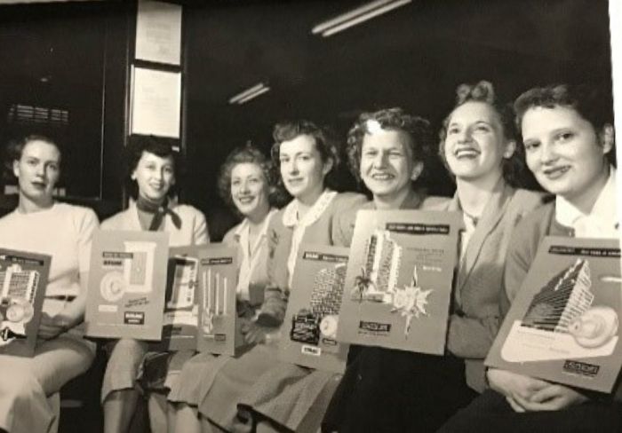 Women working at Schlage Lock Company