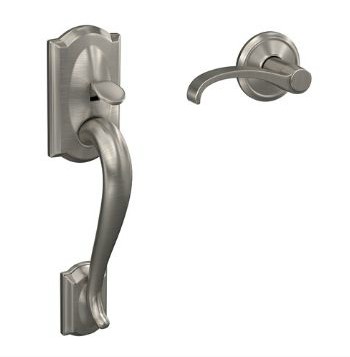 Schlage Custom Camelot front entry handle.