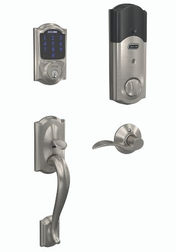 Schlage Connect with Camelot from entry handle.