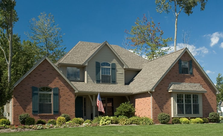 2000 suburban brick home.