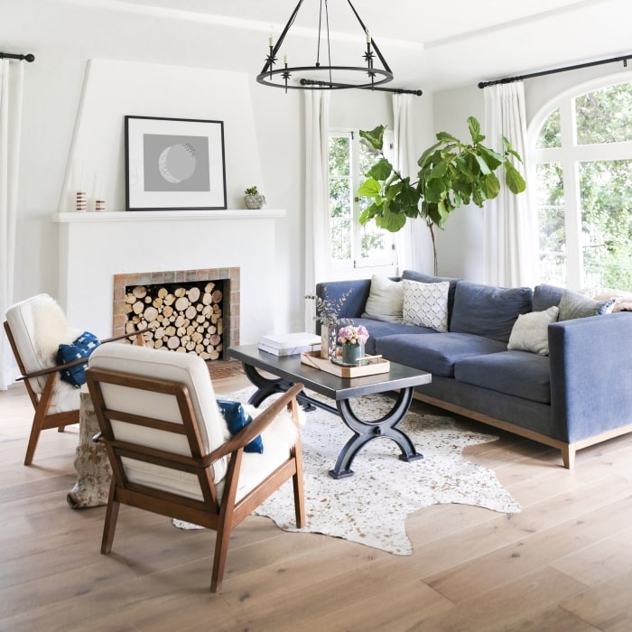 Farmhouse modern living room.