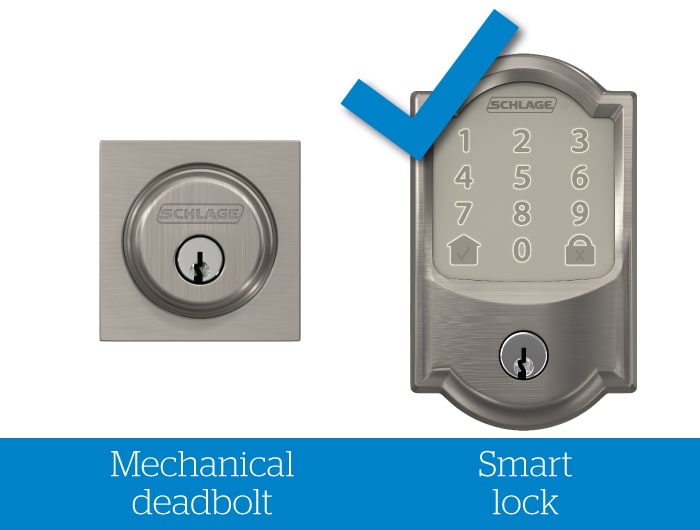 Schlage Century Satin Nickel Electronic Door Lock With Latitude Door Lever Fe695 Cen 619 Lat The Home Depot Schlage Keyless Door Lock Electronic Door Locks