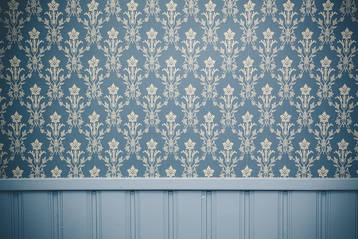 Vintage blue wallpapaer.