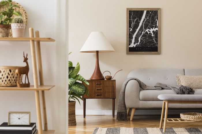 Mid-century modern living room.