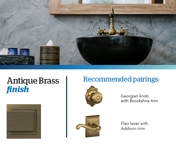 Door hardware - Finishes - Antique Brass - Schlage